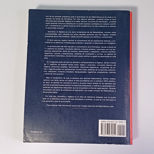 Aritmetica Y Algebra Libro Conamat Ingreso A Bachillerato (Usado)