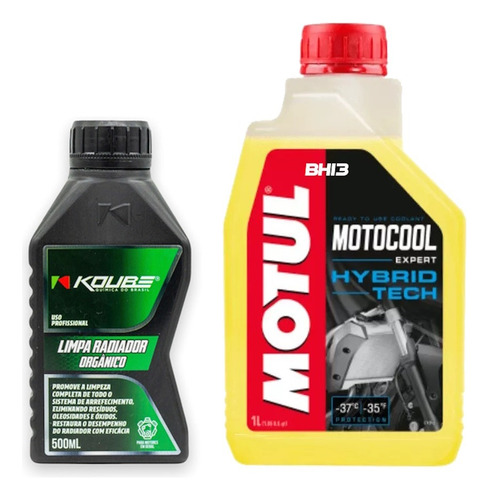 Kit Limpa Radiador Motul Motocool + Koube Limpa Radiador