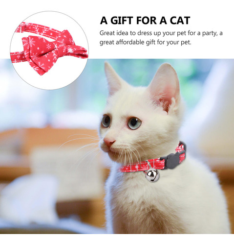 Collar Navideño Para Mascotas Con Cascabeles Y Pajaritas Aju