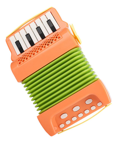 Acordeón De Piano De 10 Teclas Y 8 Bajos, Música Naranja
