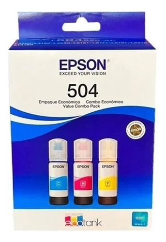 Pack 3 Tintas Epson T504 3 Colores L4150, L4160, L6161