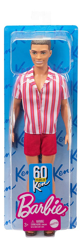 Barbie Ken 60th Anniversary Doll 1 En Throwback Beach Look C