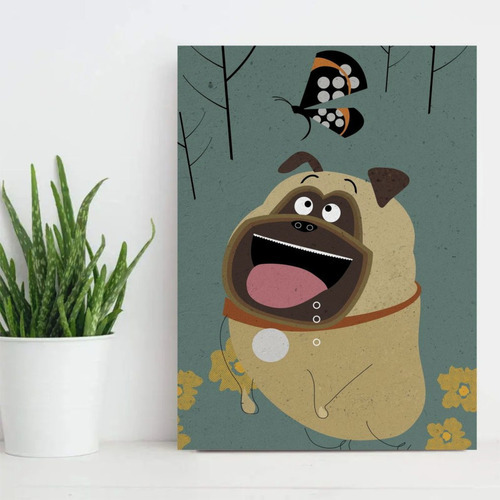 Quadro Placa Decorativa Funny Dog Mod 03 Tamanho 40cmx62cm