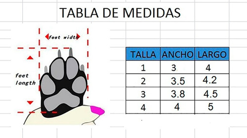 Zapatillas Para Mascotas Tallas Del 1 Al 4 (2 Colores)