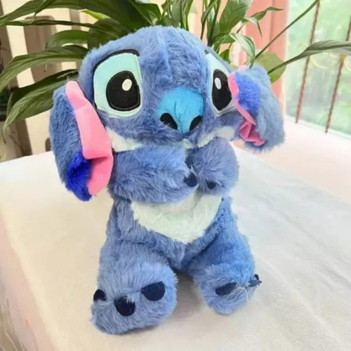 Stitch Pelúcia Azul Alivia A Ansiedade Com Som Luz Azul