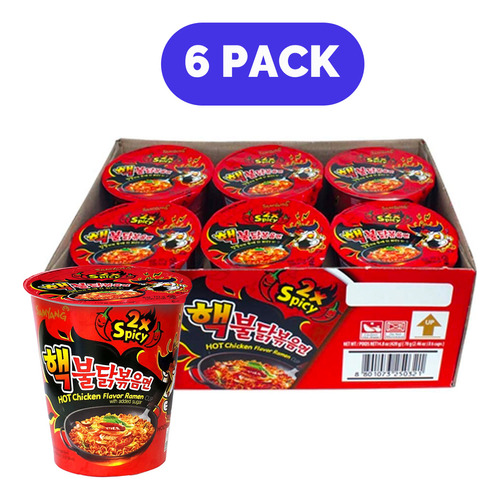Paquete Samyang Cup 2x Spicy Hot 70 G 6 Pzas