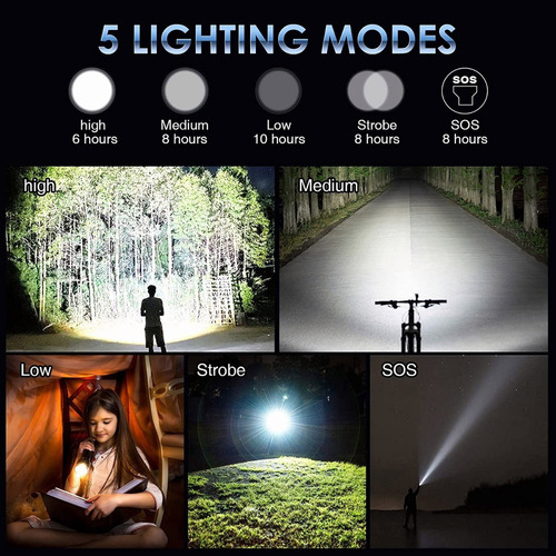 // Linterna 100000 Lumen Linternas Tácticas Recargables Y