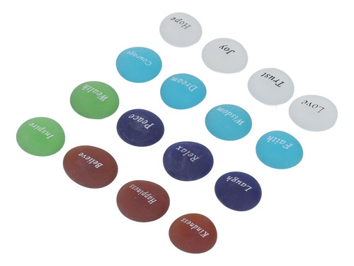 Color Lucky Stone, 16 Piezas De Piedras Inspiradoras, Mixtas