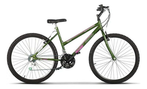 Bicicleta  de passeio Ultra Bikes Bike Aro 26 18 marchas freios v-brakes cor verde-oliva-fosco