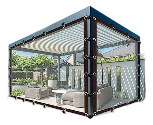 Lona Transparente Impermeable Para Pérgola Al Aire Libre Con