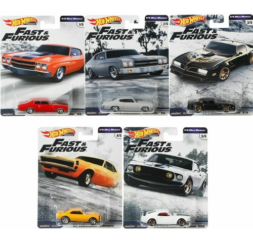 Rapido Y Furioso Set 1/4 Fast And Furious Hot Wheels Premium