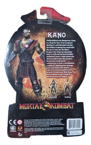 Jazwares Mortal Kombat 9 Kano 15cm - Novo/lacrado