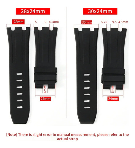 Correa Caucho Para Audemars Piguet Royal Oak Ap 15710 26470