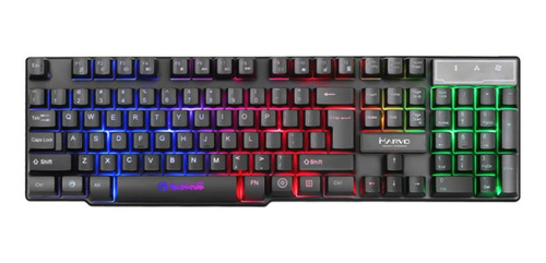 Imagen 2 de 5 de Kit de teclado y mouse gamer Marvo CM370 de color negro