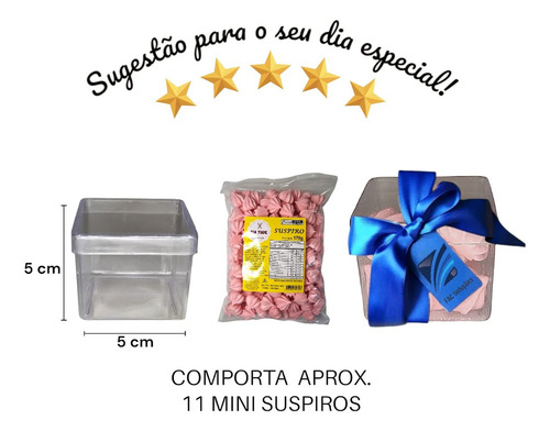 Mini Suspiros Caseiro Artesanal 170g Rosa