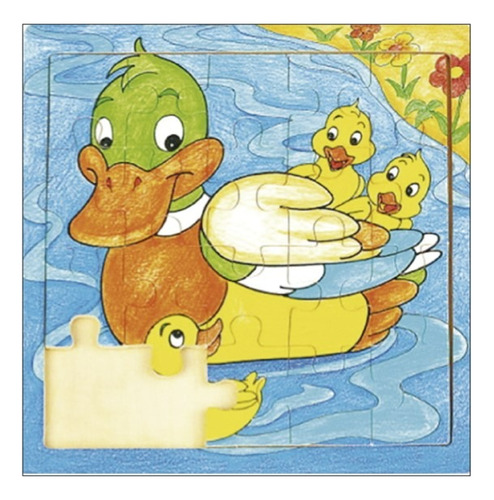 Puzzle Niños Rompecabezas De Madera 20 Piezas Pato