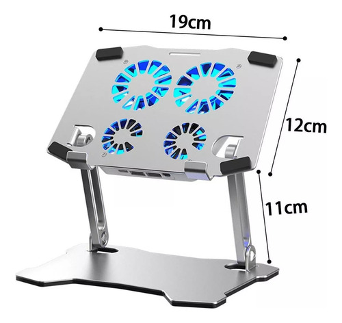 Suporte De Laptop Ajustável Em Altura Com Ventilador