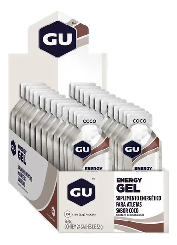 Gel Gu Energy Sabor Coco Caixa Com 24 Saches - Suplemento