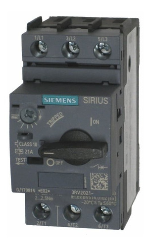 Guardamotor Trifásico Siemens 5.5 - 8 Amp 3rv2011-1ha10