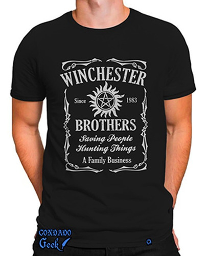 Camiseta  Winchester Brothers Camisa Supernatural Family