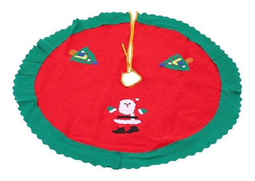 Faldón Pie Árbol De Navidad 86 Cm/ Rojo Con Verde