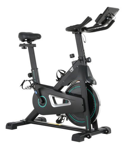 Bicicleta Spinning Fija Kronos 14kg Hogar Fitness Cardio X Rush Negro