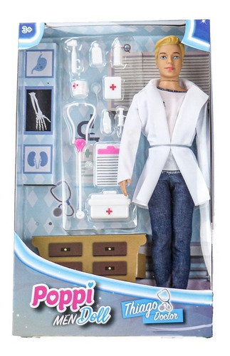 Muñeca Poppi Men Doll Figura Thiago Doctor B311