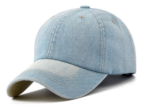 Gorra Denim Jeans Unisex Premium Hebilla Ajustable Celeste Unico