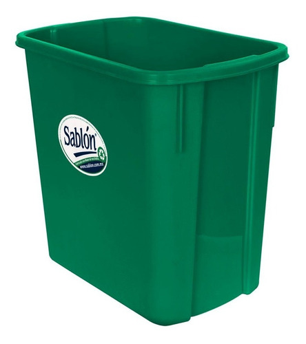 4 Pack Bote De Basura Rectangular 4l Color Verde