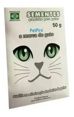 Imagem 1 de 1 de Sementes Grama Comestível Para Gatos Pet Pira 2un De 50g