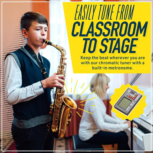 Mendini By Cecilio Eb Alto Saxophone - Case, Tuner, Mouth...
