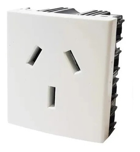 Modulo Toma Tomacorriente Kalop 20 Amp Blanco Negro Pack X10