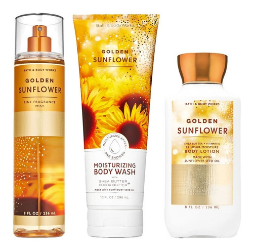Golden Sunflower Bath & Body Works Kit De Regalo
