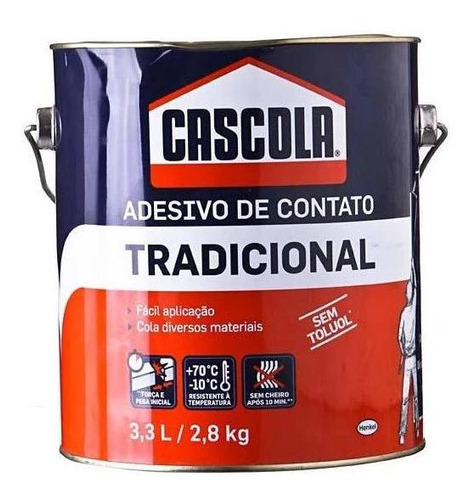 Cola Adesivo De Contato 3,3l 2,8 Kg Cascola