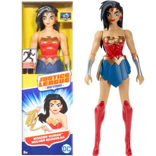 Boneco Mulher Maravilha Action Mattel 30cm Articulado.