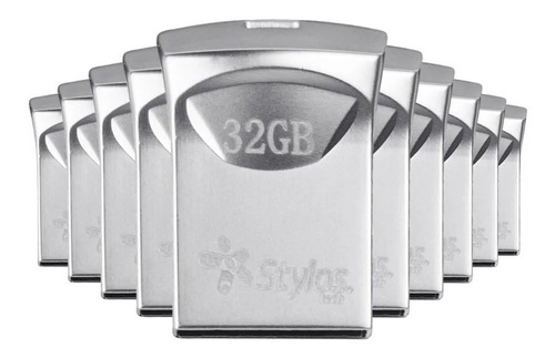 Kit De 10 Memoria Usb 32gb Stylos Varios Modelos Metalicas