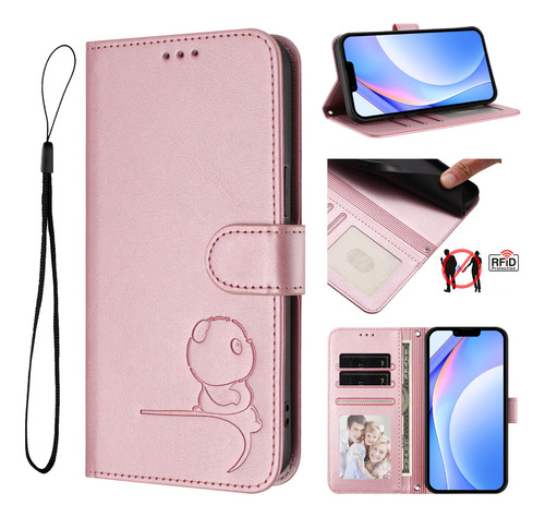 Funda Tipo Cartera Con Temática De Panda Para Cubot Note 40/p50/a10/a20/a30/max 5, Cierre Magnético, 3 Ranuras Para Tarjetas, A Prueba De Golpes