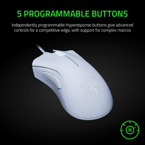 Imagen 6 de 7 de Mouse gamer de juego Razer DeathAdder Essential blanco