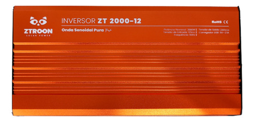 Inversor Senoidal 2000w 12/220v Off Grid Ztroon Zt2000-12