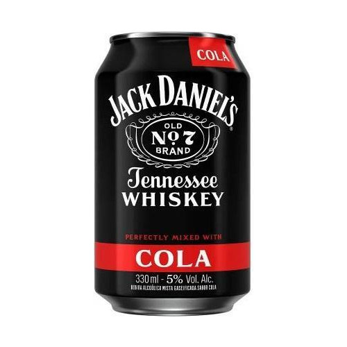 Jack Daniel's Cola Whiskey Lata 330ml 12 Unidades