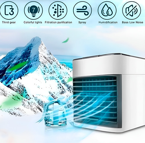 Mini Aire Acondicionado Escritorio Mesa De Agua Cooler Venti Blanco