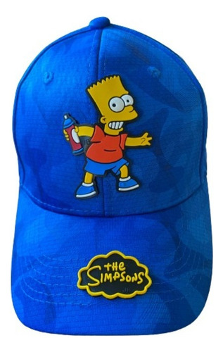 Gorra De Béisbol Bart Simpson, Azul Unitalla