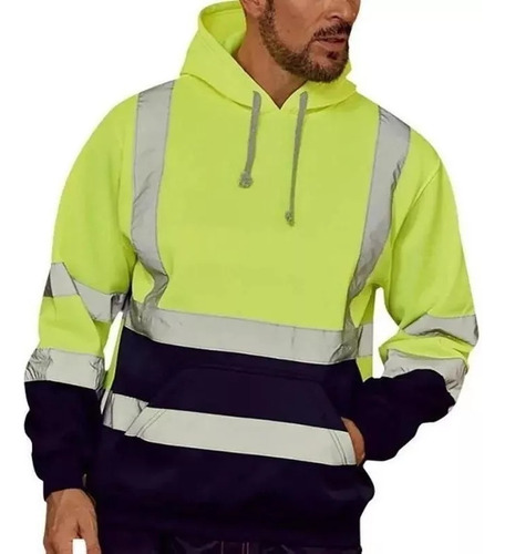 Sudadera Con Capucha De Seguridad De Alta Visibilidad Para Hombre, Reflectante