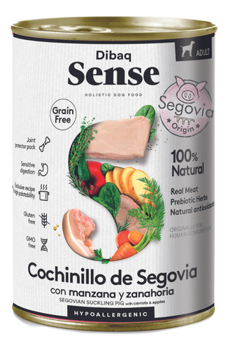 Dibaq Sense, Alimento Húmedo Cochinillo De Segovia 380gr