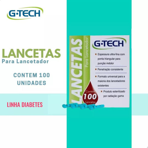 Glicose Kit Medidor G-tech Com Tiras E Lancetas Essenciais