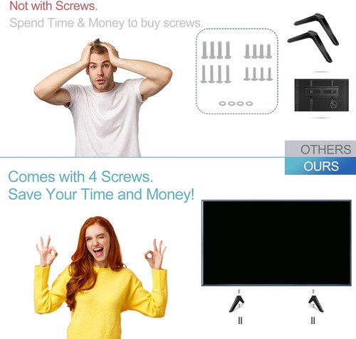 Soporte Base Para Smart Tv Yaotieci Para Tcl, 28 '' A 65 ''