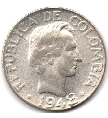 10 Centavos 1948 Bogotá Plata