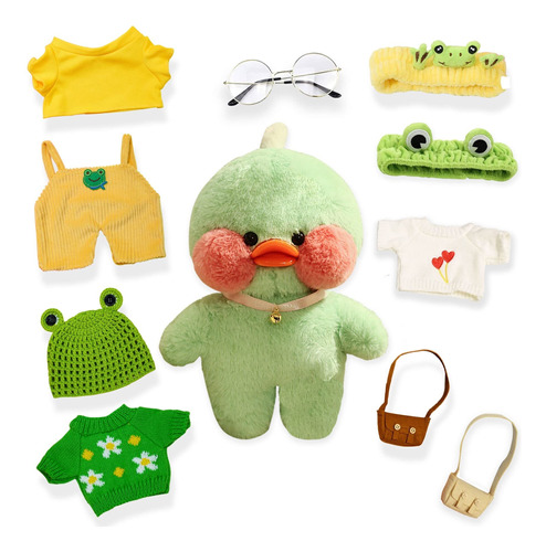 Anriy Lindo Peluche Lalafanfan De Pato Con 12 Accesorios,