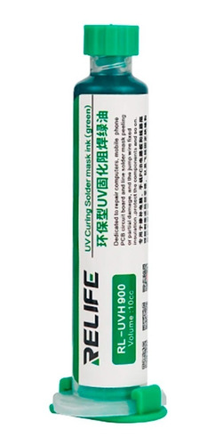 Mascara Uv Antisoldante Relife Rl-uvh900 Curador Verde 10cc