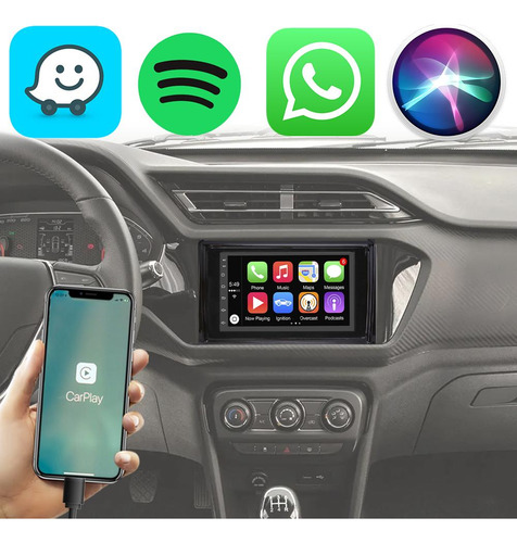 Kit Multimídia Android 7 Pol Tiggo 2 19 20 22 Carplay Bt Gps